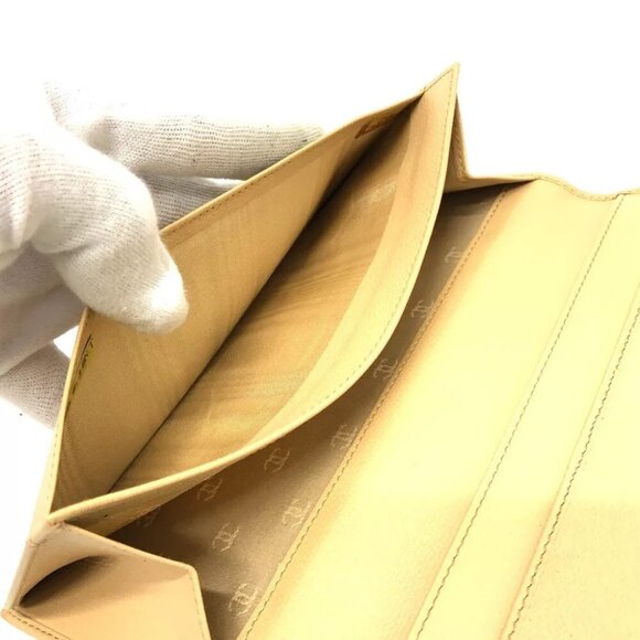 CHANEL COCO Button Wallet Bi-fold Wallet Long Wallet Beige/GoldHardware - Picture 12 of 16